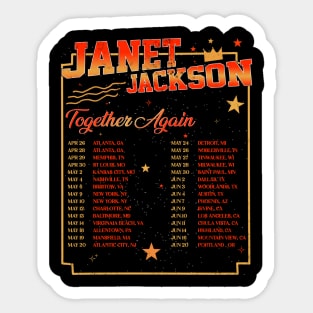 Janet Jackson Vintage Tour Concert Sticker